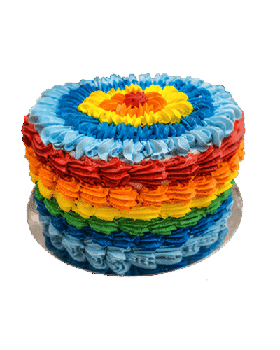 Rainbow Rose Cake
